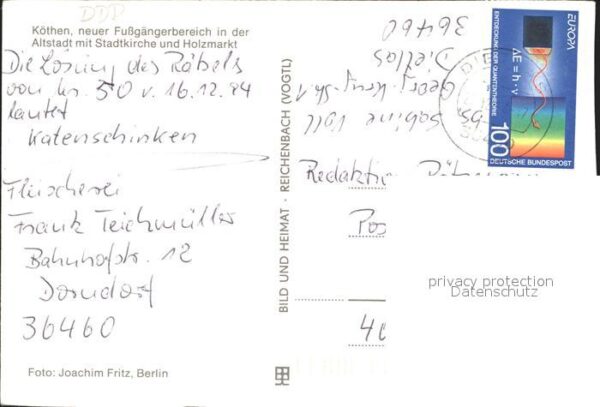 Koethen Anhalt Fussgängerbereich Altstadt Stadtkirche – Bild 2
