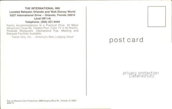 Orlando Florida The International Inn Hotel – Bild 2