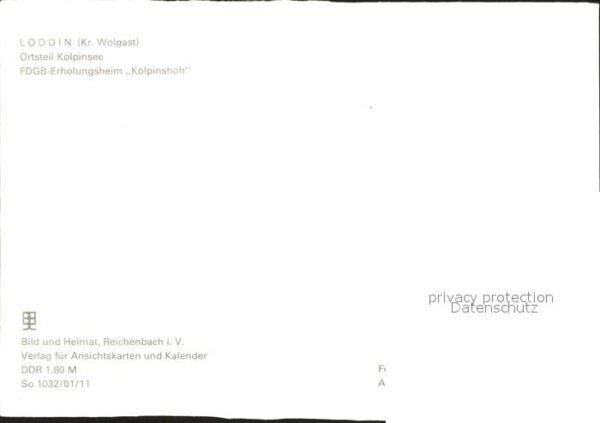 Loddin Ortsteil Kölpinsee FDGB Erholungsheim K – Bild 2