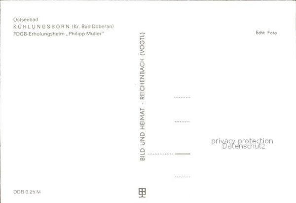 Kuehlungsborn Ostseebad FDGB Erholungsheim Philipp Müller – Bild 2