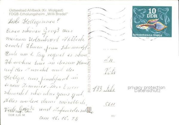 Ahlbeck Ostseebad FDGB Erholungsheim Willi Bredel – Bild 2