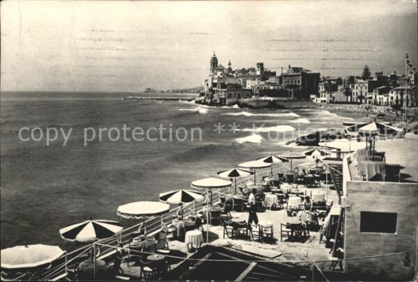 Sitges Restaurant Terrasse am Meer