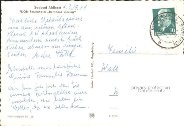Ahlbeck Ostseebad FDGB Ferienheim Bernhard Göring – Bild 2