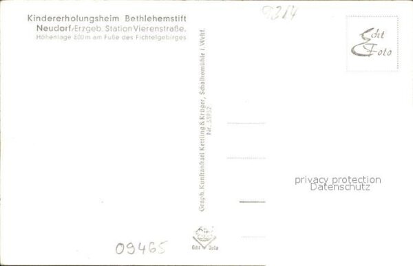 Neudorf Erzgebirge Kindererholungsheim Bethlehemstift – Bild 2