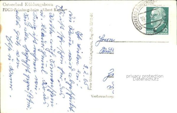 Kuehlungsborn Ostseebad FDGB Erholungsheim Albert Kayser – Bild 2