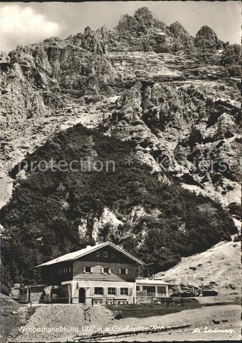 Wimbachgriess Huette mit Grießspitze