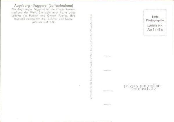 Augsburg Fliegeraufnahme Fuggerei – Bild 2