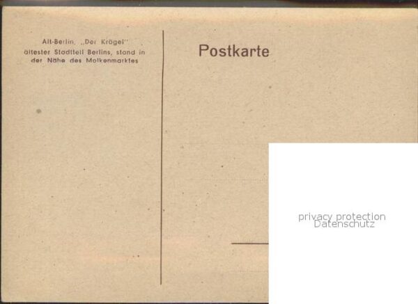 Berlin Altstadt der Krögel Künstlerkarte Greko – Bild 2