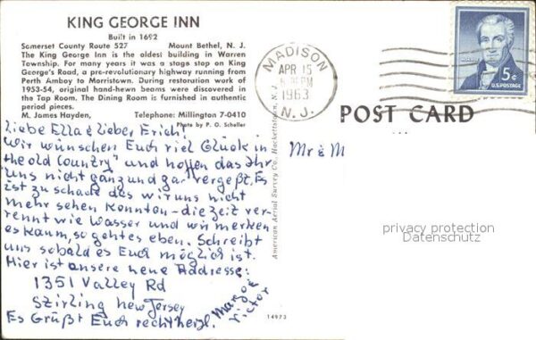 Mount Bethel New Jersey King George Inn – Bild 2
