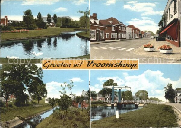 Vroomshoop Schwanenteich Strassenpartie Kanal Brüc