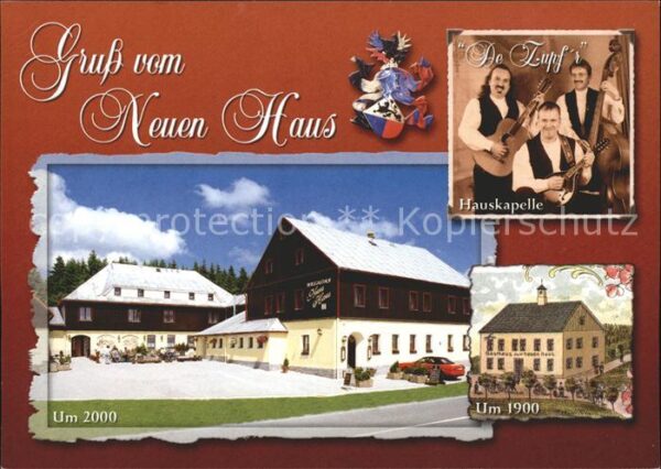 Oberwiesenthal Erzgebirge Berggasthof Neues Haus 1900 und 2000 Ha