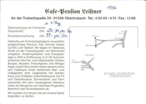 Obertrubach Cafe Pension Leistner – Bild 2