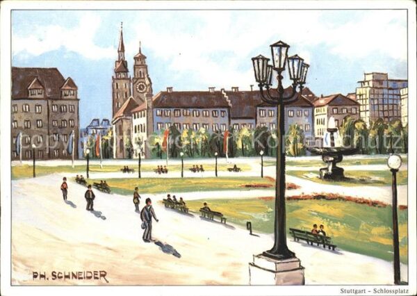 Stuttgart Schlossplatz Gemälde