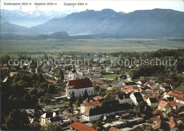 Murnau Staffelsee mit Wettersteingebirge Dreitor Alp und