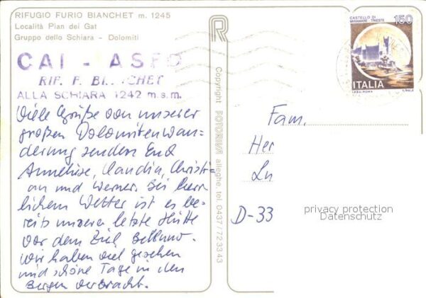 Dolomiti Rifugio Furio Bianchet Gruppo dello Sch – Bild 2