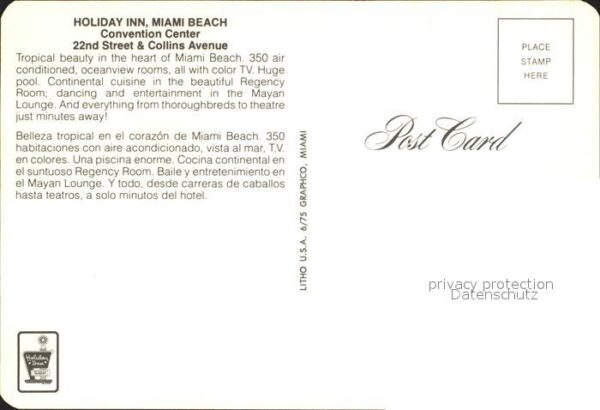 Miami Beach Holiday Inn Garten Dinner Panorama – Bild 2