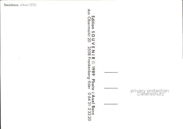 Frankenberg Eder Steinhaus – Bild 2