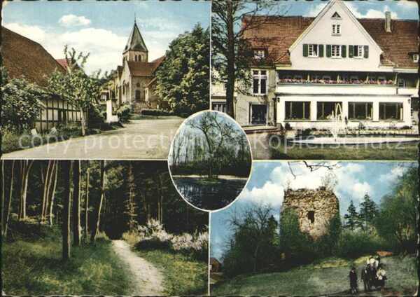 Bad Holzhausen Luebbecke Kirche Dorfpartie Waldweg Ruine