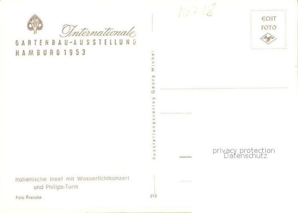 Hamburg Intern Gartenbau Ausstellung 1953 – Bild 2