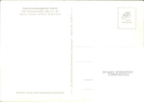 Sasbachwalden Familienerholungsheim Hohritt – Bild 2