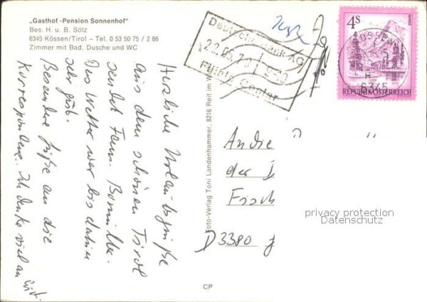 Koessen Tirol Gasthof Pension Sonnenhof – Bild 2