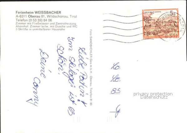 Oberau Tirol Ferienheim Pension Weissbacher – Bild 2