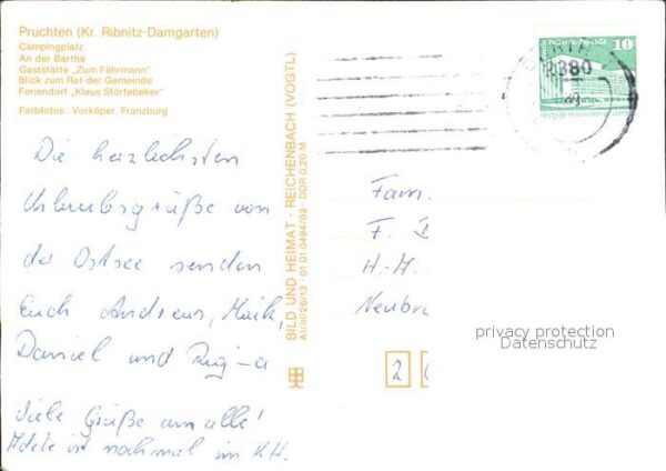 Pruchten Mecklenburg Vorpommern Campingplatz An der Barthe Gaststätte Z – Bild 2