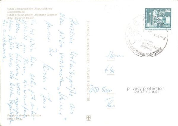 Schierke Harz Erholungsheim Franz Mehring Brockenstra – Bild 2