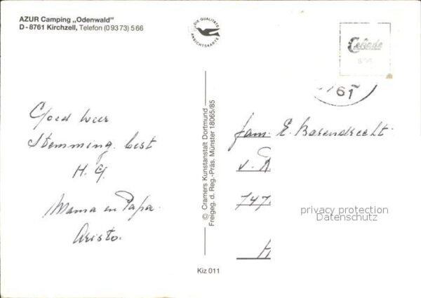 Kirchzell Fliegeraufnahme  Azur Camping Odenwald – Bild 2