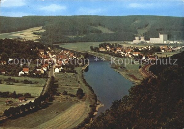 Herstelle Weser Fliegeraufnahme