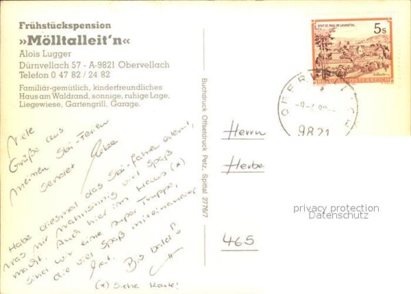 Obervellach Kaernten Frühstückspension Mölltalleit´n – Bild 2