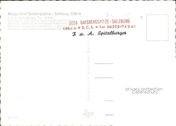 Salzburg Oesterreich Berggasthof Gaisbergspitze – Bild 2