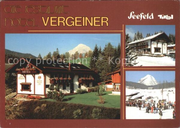 Seefeld Tirol Cafe Restaurant Hotel Vergeiner