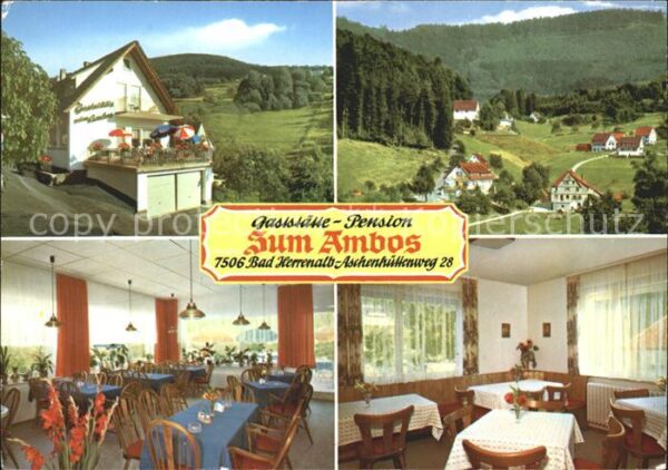 Bad Herrenalb Gaststätte Pension Zum Ambos Gastraum
