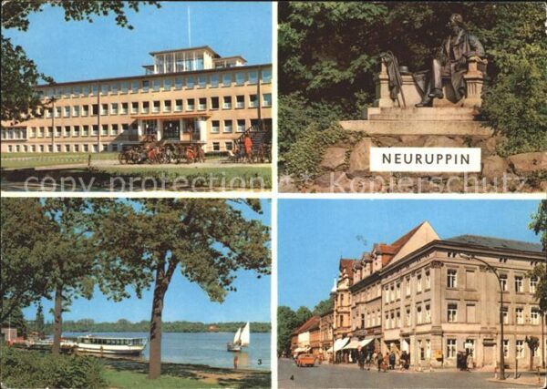 Neuruppin Schloss Park Fähre Strassenpartie