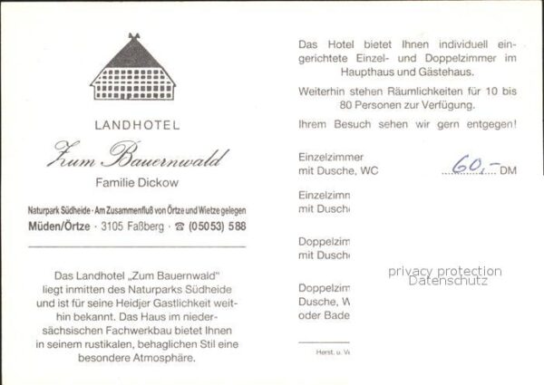 Fassberg Landhotel Zum Bauernwald – Bild 2