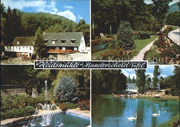 Manderscheid Eifel Heidsmühle Park Springbrunnen Mühle Sch