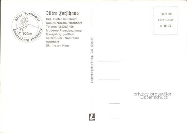 Sonnenberg Harz Altes Forsthaus – Bild 2