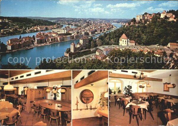 Passau Panorama Gaststätte Peschl Terrasse Spe