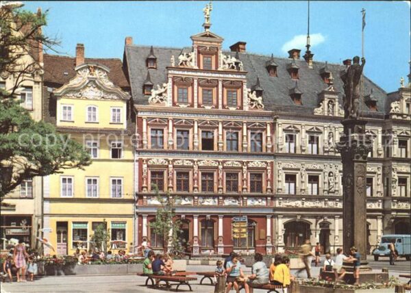 Erfurt Fischmarkt mit Roland Haus zum Breiten
