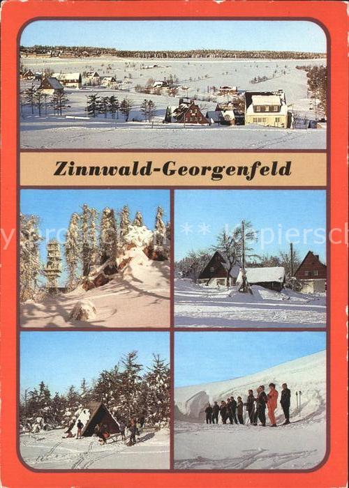Zinnwald-Georgenfeld Winterpanorama Am Lugstein Hütte am Hoc