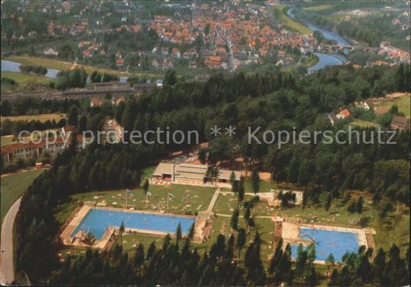 Melsungen Fulda Waldschwimmbad Fliegeraufnahme