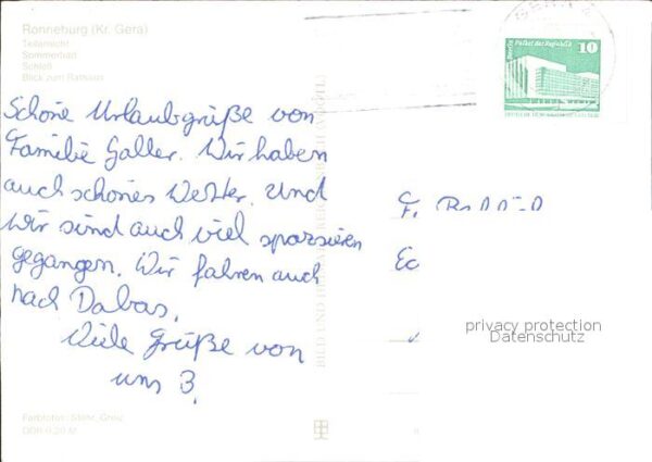 Ronneburg Thueringen Teilansicht Sommerbad Schloss  Rathaus – Bild 2