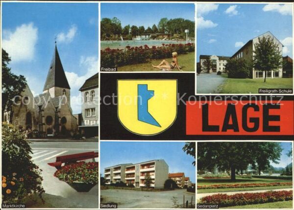 Lage Lippe Marktkirche Freibad Freiligrath Schule