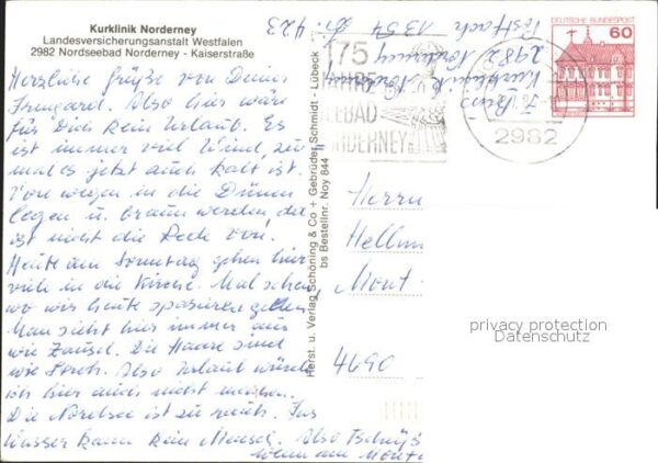 Norderney Nordseebad Kurklinik Empfangshalle Aufenthaltsraum – Bild 2