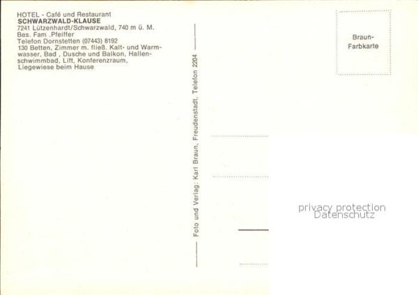 Luetzenhardt Hotel Restaurant Schwarzwald Klause – Bild 2