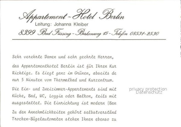 Bad Fuessing Appartment Hotel Berlin – Bild 2