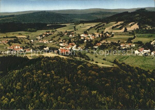 Hesselbach Odenwald Fliegeraufnahme Gasthaus Pension Drei L