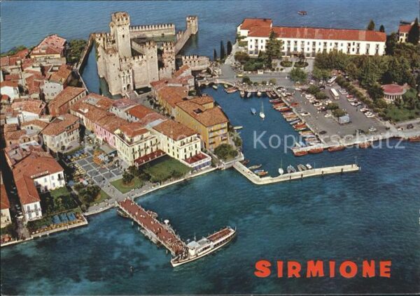 Sirmione Lago di Garda Fliegeraufnahme Lago di Garda