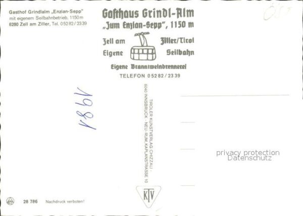 Zell Ziller Tirol Gasthaus Grindlalm Enzian Sepp – Bild 2